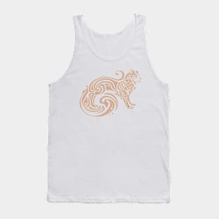 Cat illustration in tattoo style Tank Top